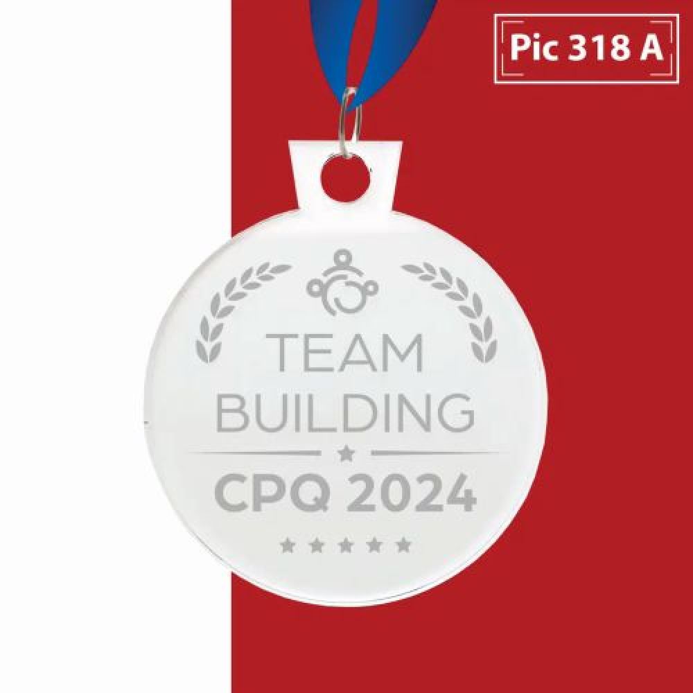 MEDALLA DE ACRILICO  REDONDA  5.8 CM DE DIAMETRO CON GRABADO LASER   INCLUYE  LISTO Y BOLSA DE CELOFA INDIVIDUAL imagen